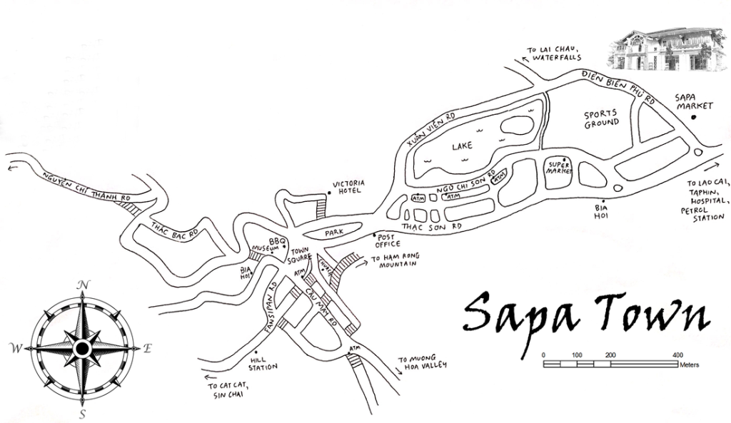 How to go trekking to Cat Cat Village from Sapa Center