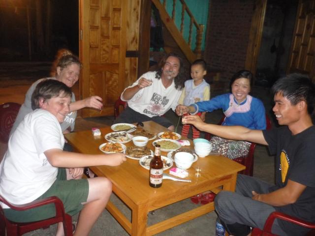 Home Cooked Meal at Ta Van Village