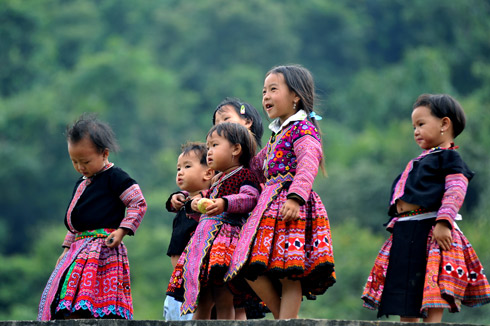 The ethnic children in Ta Van Village